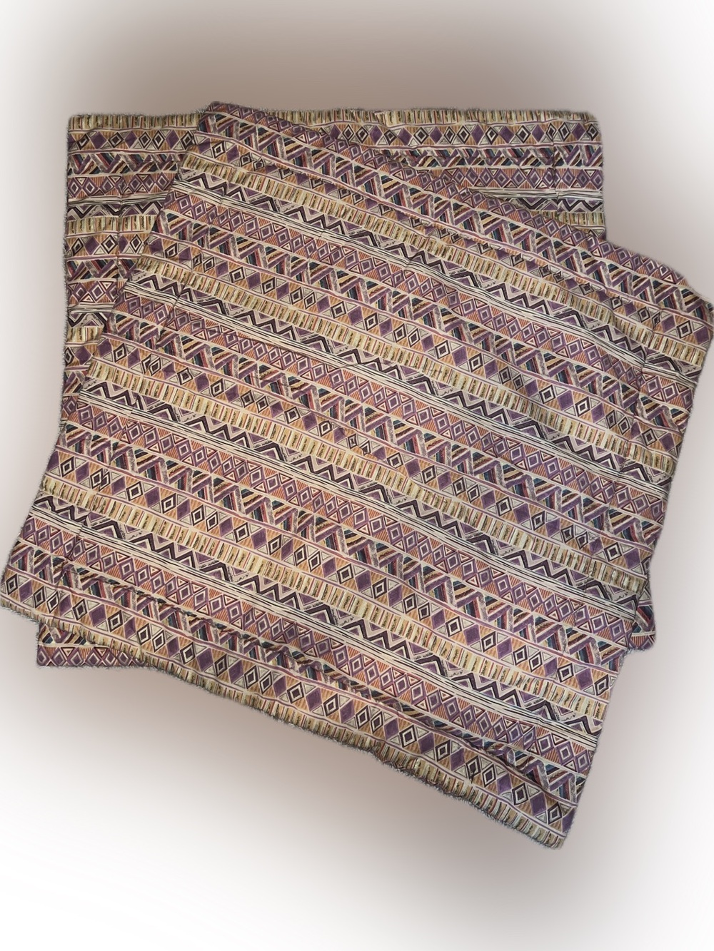 Vintage JCPenny Pillow Shams Pillow Covers Southwest Bohemian Pattern Geometric